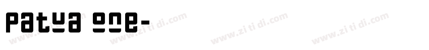 patua one字体转换